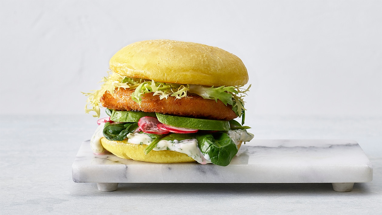 Crispy-Burger mit Spinat und veganer Wasabi-Mayonnaise – Rezepte